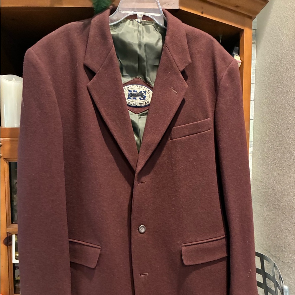 Men's Henry Grethel Burgundy Blazer